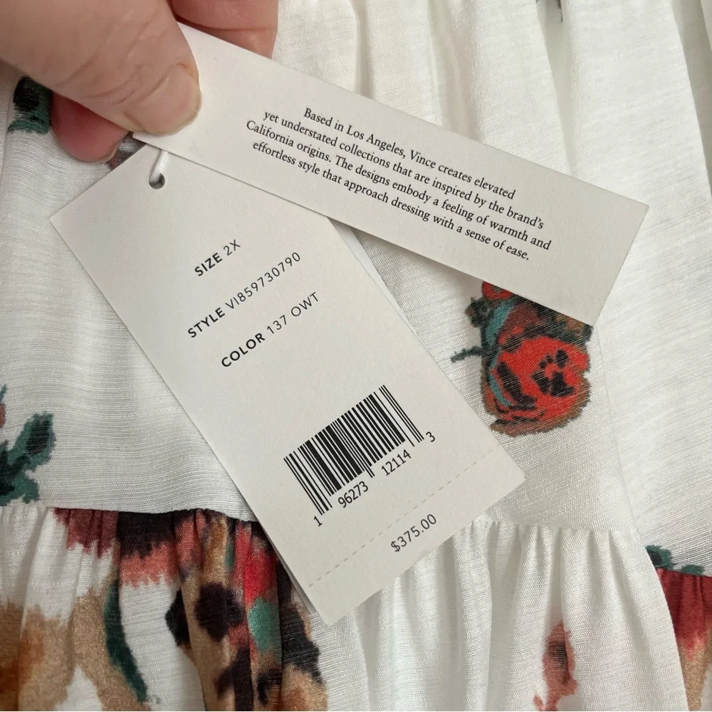 Vince Size 2X Floral A-Line Skirt Cottagecore Cottage Core Romantic Vacation